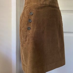 Banana Republic brown corduroy skirt, EUC, size 0